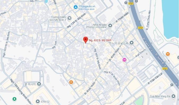 Diem dung xe buyt gan khu vuc Ngo 402 My Dinh thuan tien di chuyen